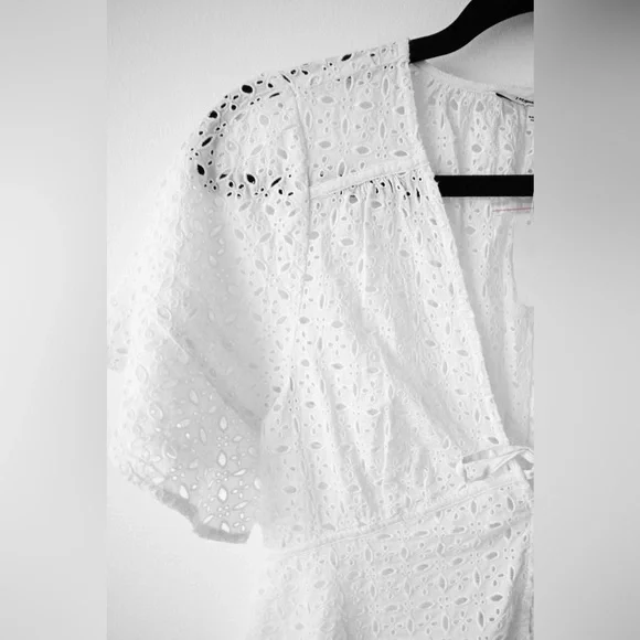 Madewell Front Tie Eyelet Blouse NWT - Picture 6 of 10